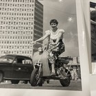 Vintage Ladies Riding Motorscooter     1950   s 2 Original Press Ad Photo