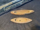 A Set Of Antique Native American Hand Carved Wood Canoes 12      9 5   
