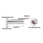 A2 Stainless Semi Tubular Rivet M1 5-m8 Mini Truss Head Semi Hollow Shank Rivet