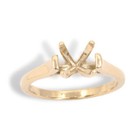  4mm - 8mm  Round Cathedral Sterling Ring Setting  ring Size 4-11 