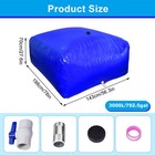 Portable Water Storage Bladder 792- 1060 Gal 1000d Pvc Collapsible Water Tank