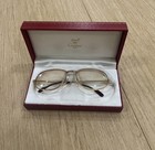 Vintage Cartier Must De Cartier - Gold Full Rim Eyeglass Frames W  Case