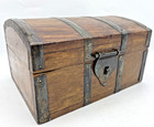 Antique French Box 19th Century Woodwork Treasure Chest