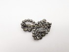 Vintage Desinger Signed marked Bsk Large Blue Ab Rhinestone Jewelry Pin brooch  
