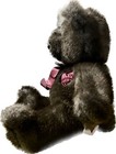 Vintage Dakin 12  Teddy Bear Plush Stuffed Animal Brown Heart Bow Maroon 1987
