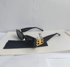 Authentic Balenciaga Bb0096s Black grey Full-rim Rectangle Unisex Sunglasses