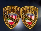 Original Tv Prop Mayans M c  Motorcycle Club Santo Padre Police Patch Set Of 2