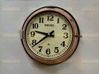 Vintage Seiko Wall Clock     Copper Framed Analog Timepiece  Classic Design  Japan