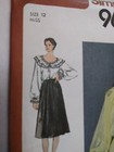 Dress Skirt Top Blouse Scoop Ruffle 12 Simplicity 9614 Sewing Pattern Uc Vtg