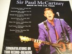 Sir Paul Mccartney Back In The U s  Tour Record-breaking    2002 Promo Poster Ad