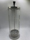 Vintage Barcode Disinfectant Germicide Glass Jar Barber Shop