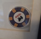 Rounders Teddy  kgb  Set Of Five Poker Chips  Framed  19     11   With Coa