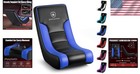 Durable Faux Leather Floor Rocker Gaming Chair - Lightweight And Portable Blue