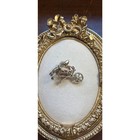 Vintage Cottagecore 90s Wheelbarrow Pin With Gold Leaf Pastel Flowers