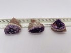 3 Amethyst Crystal Clusters Purple Rock Stone Geode Prehistoric Druzy Healing