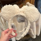 2025 Authentic Hongkong  Disney White Sherpa Minnie Mouse Ears Headband New 