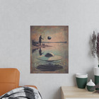 Vintage Gravity Ufo Abduction Poster  Sci   fi Lake Uap  Nautical Alien Wall Art