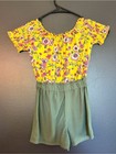 One Step Ahead Yellow Floral Off-shoulder Smocked Top