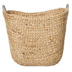 Seagrass Handmade Large Woven Storage Basket  Ring Metal Handles