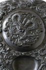 Inkstone With Lid Dragon Serpent Carved Design