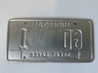 Rare 1980   s  Gd 1 Personalized Vanity Michigan License Plate Initials Gd