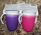 Munchkin Miracle 360 Trainer Cups With Handles 7oz Brand New Pink Purple