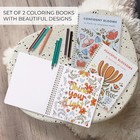 Beautiful Adult Coloring Book Set Of 2 For Relaxation - Affirmation Books   Insp