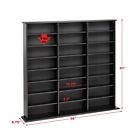Wall Shelf Multi Media Storage Cabinet Cd Dvd Movie Organizer 51  Office Black
