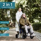 Elenker 2 In 1 Rollator Walker   Transport Chair Folding Wheelchair Mobility