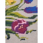 Handmade Stitch Floral Flowers Needlepoint Finished Retro Cottage Granny Tulips