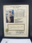 Mickey Mantle Autographed Stat Sheet New York Yankees Beckett Bas Loa Coa