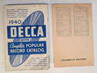 1940 Decca Popular Record Catalog 130 Pgs   Columbia 45 Rpm Record Catalog 15 Pg