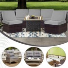 2 Pcs Cushion Cover Set Replacement Outdoor Sofa Covers Stretch