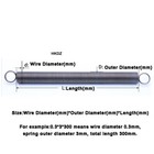 Expansion Spring Steel Tension Extension Expanding Extending Springs 0 3mm 6 0mm