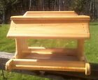 Very Large Handmade Cedar Wood Square Post Mount Bird Feeder tbnup  1