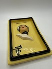 Vintage Asian Woman Wall Plaque Ceramic Mid Century Chartreuse Hanging Decor 50s