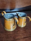 Vintage Mcm Copper Brass Hammered Creamer sugar Set Arts And Craft Style