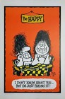 Vintage Hippy Poster 1970 s  be Happy  Original Nos 