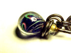 Rare Antique Marbled Swirl Glass Double Hat Pin Hatpin