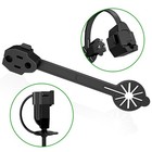 3-prong Prong Protector Outdoor Plug Cover For 120v Outdoor Extension Cord Plugs