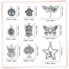 200 Pcs Wholesale Bulk Lots Jewelry Making Charms Mixed Smooth Tibetan Silver