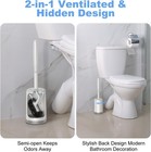 Toilet Bowl Brush Holder Set  Curved Design With Holder For Deep Cleaning Under