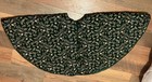 Tree Skirt By Designer Laura Ashley Hunter Green Velvet W  Gold Stitch 50    New