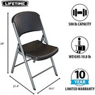 Lifetime Commercial Grade Folding Chairs  4 Pack  Black silver