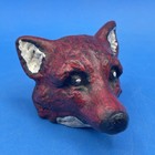 Vintage Cast Iron Fox Head Paperweight