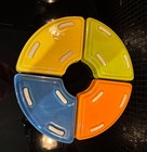 Vintage Fiesta Quartered Relish Tray Inserts 4 Different Colors Mint Condition