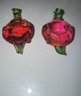 Vintage Pink And Red Glass Turtles Qty 2
