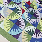 Handmade Green New York Beauty Dazzling Cotton Patchwork Quilt Top topper 86x86 