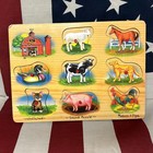 Melissa Doug Wooden Frame Tray Puzzles Lot Animals Vehicles Farm Fisher Price