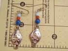 Super Cute Vintage Silver Tone Fish Dangle Pierced Earrings  1720my